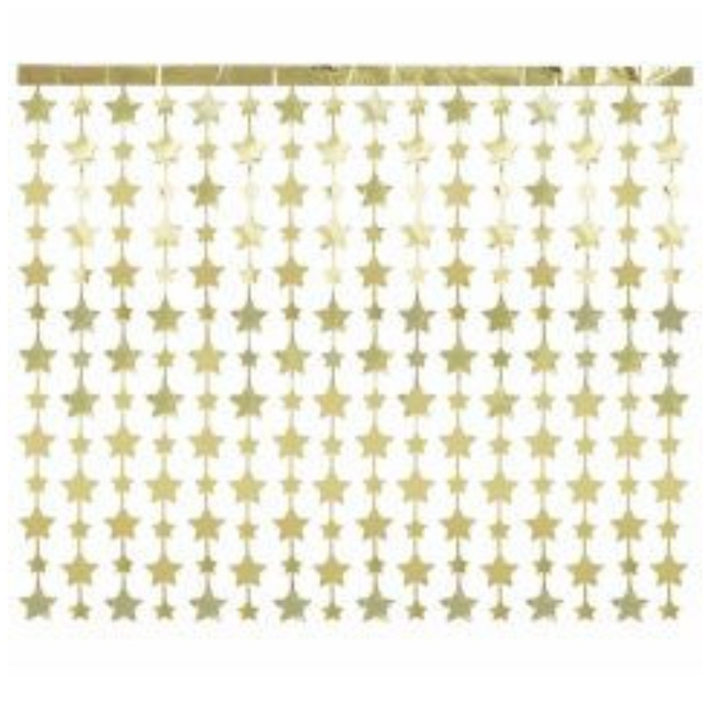 321 Party! Foil Star Photo Booth Backdrop Gold